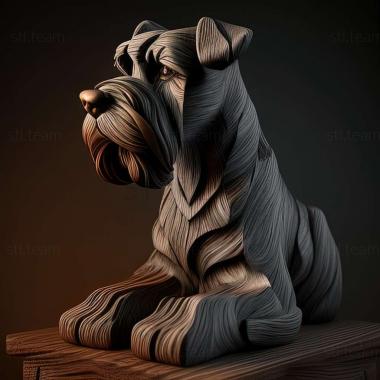 3D model Zwergschnauzer dog (STL)